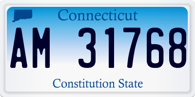CT license plate AM31768