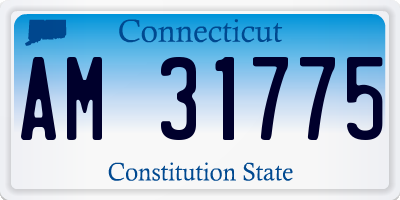 CT license plate AM31775
