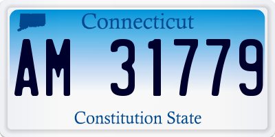 CT license plate AM31779