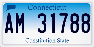 CT license plate AM31788