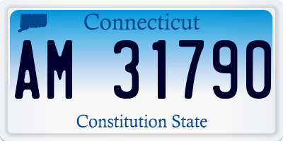 CT license plate AM31790