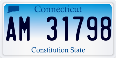CT license plate AM31798