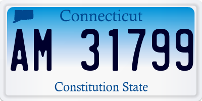 CT license plate AM31799