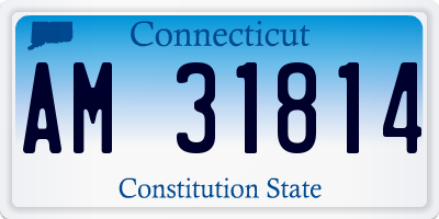 CT license plate AM31814