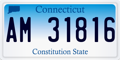CT license plate AM31816