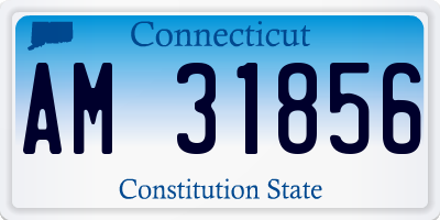 CT license plate AM31856
