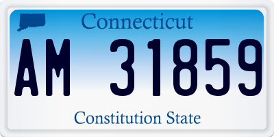 CT license plate AM31859