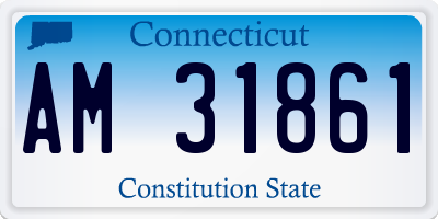 CT license plate AM31861