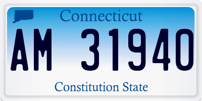 CT license plate AM31940