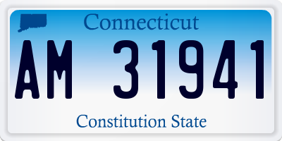 CT license plate AM31941