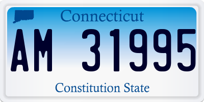 CT license plate AM31995