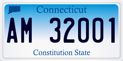 CT license plate AM32001