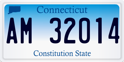 CT license plate AM32014