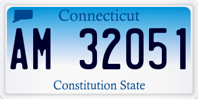 CT license plate AM32051