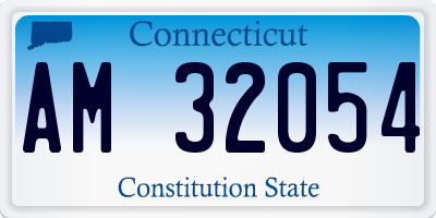CT license plate AM32054
