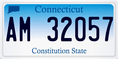 CT license plate AM32057