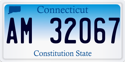 CT license plate AM32067