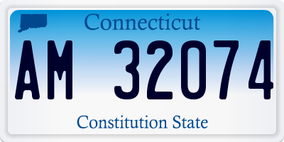 CT license plate AM32074