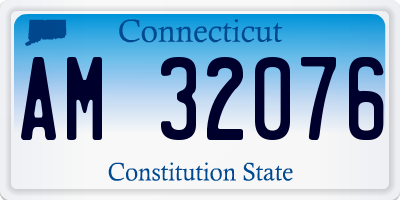 CT license plate AM32076