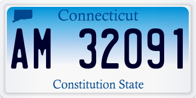 CT license plate AM32091