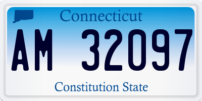 CT license plate AM32097