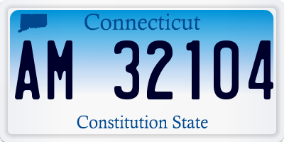 CT license plate AM32104