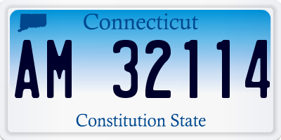 CT license plate AM32114