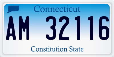 CT license plate AM32116
