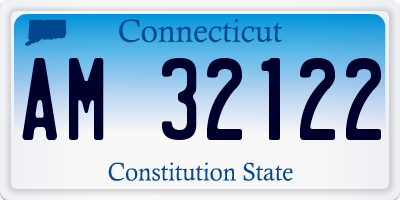 CT license plate AM32122