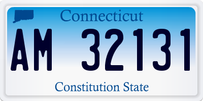 CT license plate AM32131