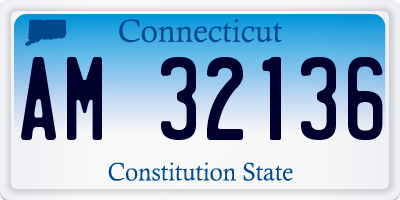 CT license plate AM32136