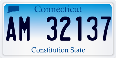 CT license plate AM32137