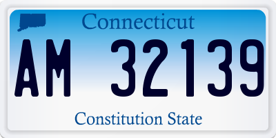 CT license plate AM32139