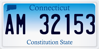 CT license plate AM32153