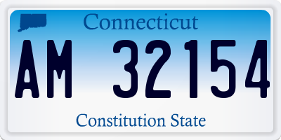 CT license plate AM32154