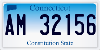 CT license plate AM32156