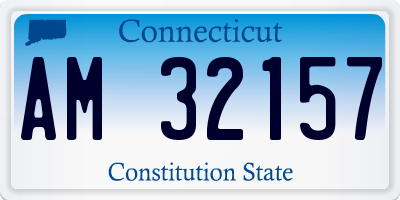 CT license plate AM32157