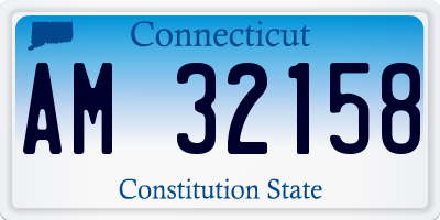 CT license plate AM32158