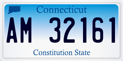 CT license plate AM32161