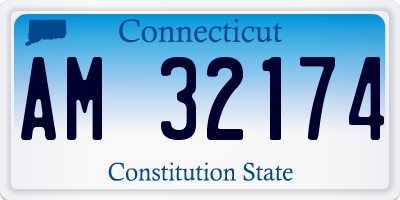 CT license plate AM32174