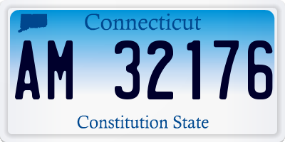 CT license plate AM32176