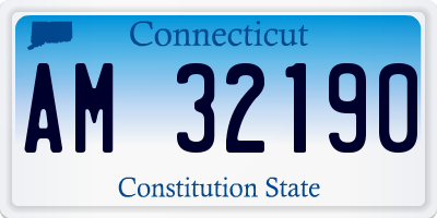 CT license plate AM32190