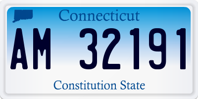 CT license plate AM32191