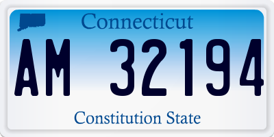 CT license plate AM32194