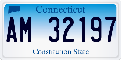 CT license plate AM32197