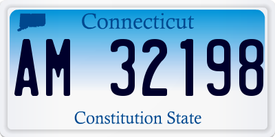 CT license plate AM32198