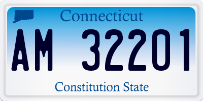 CT license plate AM32201