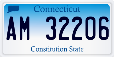 CT license plate AM32206