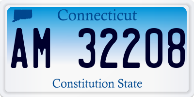 CT license plate AM32208