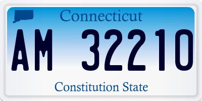 CT license plate AM32210